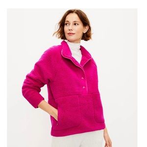 Lou and Grey pink fleece jacket nwt